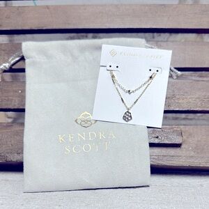 Kendra Scott Clive Double Strand Necklace in Gold - new!